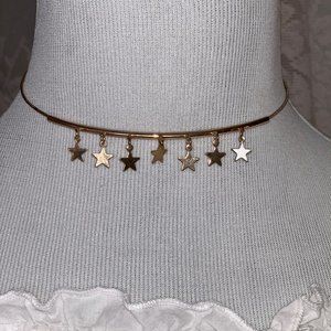 American Eagle Gold Star Chocker Necklace